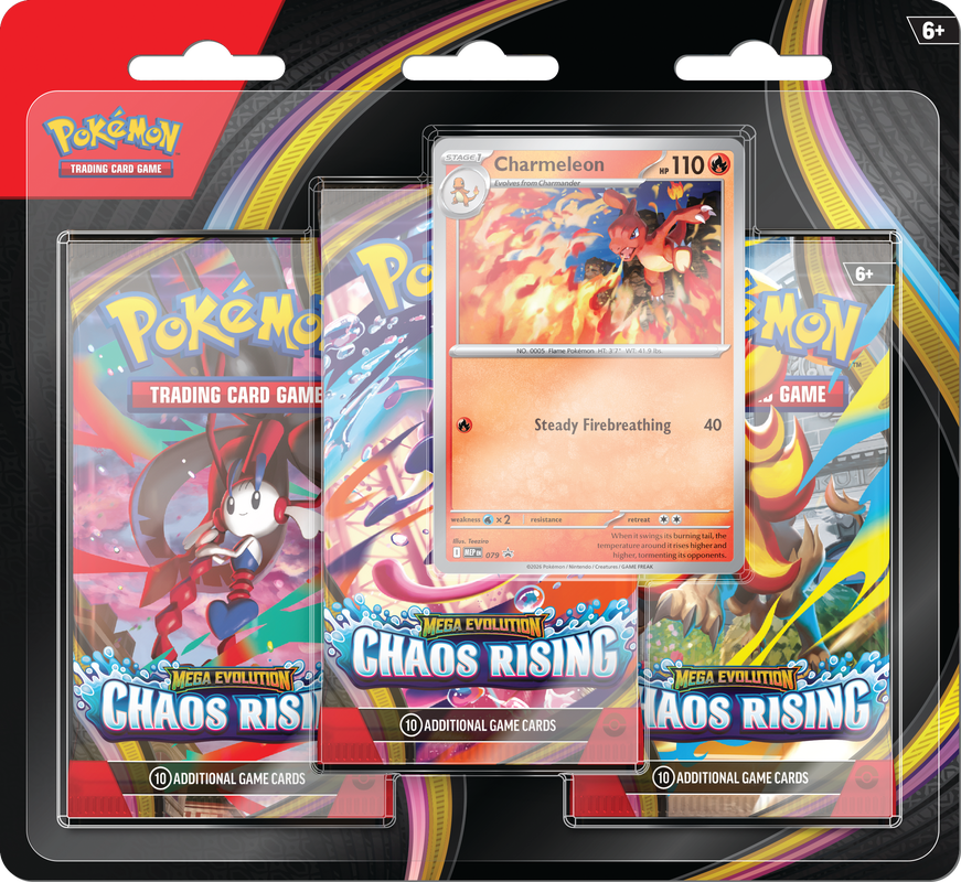 Mega Evolution - Chaos Rising 3 Pack Blister