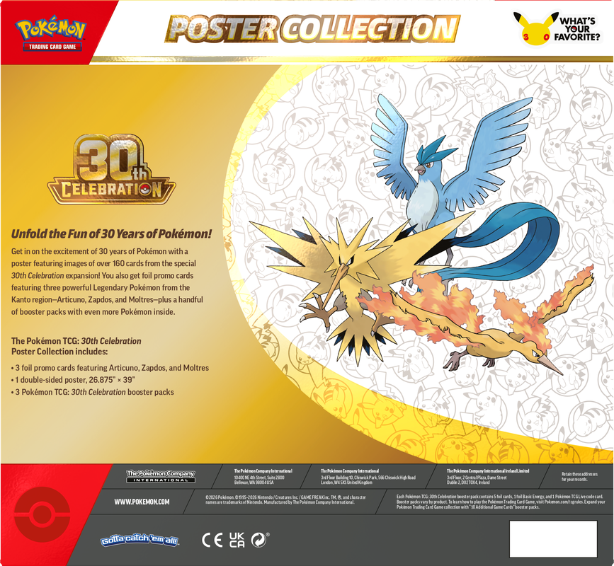 Pokemon 30th Celebration Poster Collection