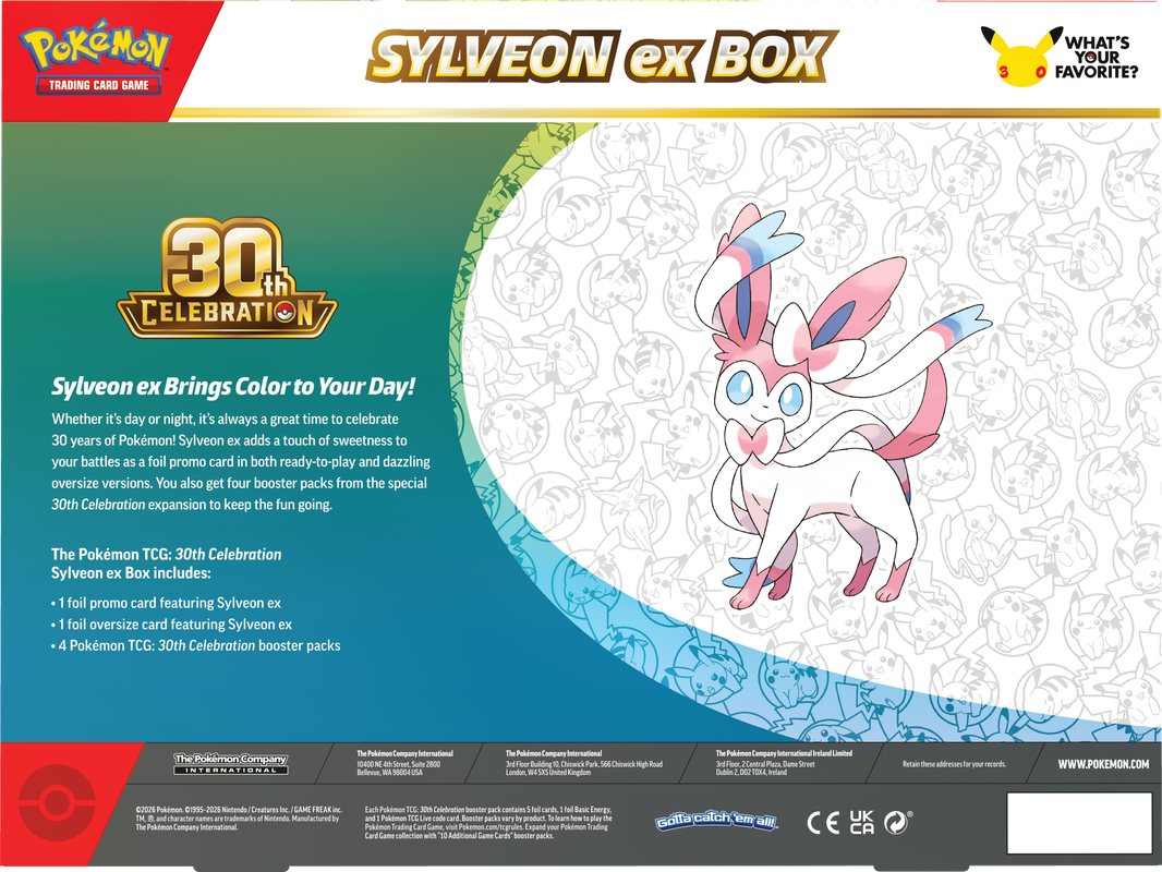 Pokemon 30th Celebration Sylveon EX Box