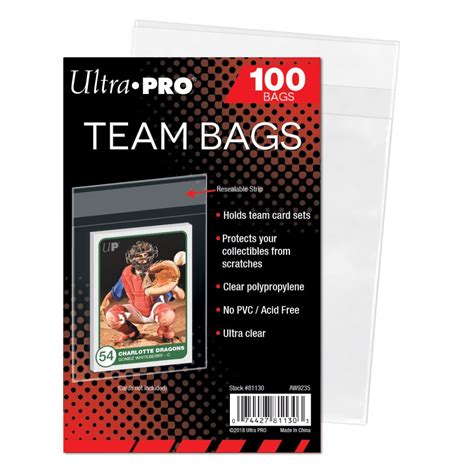 Ultra Pro Team Bag Resealable